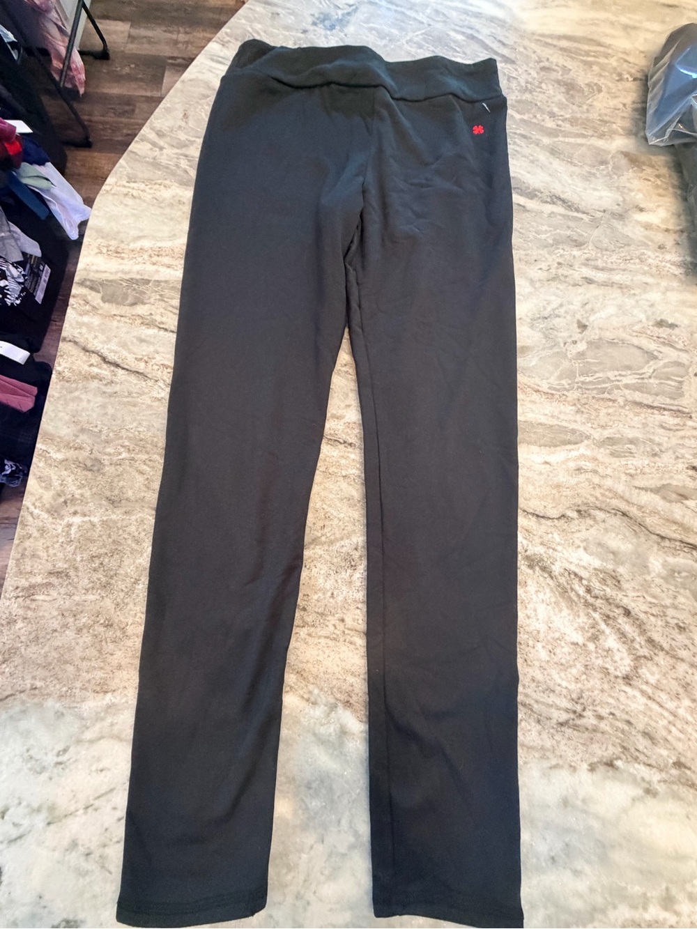 Lucky Brand Medium Black Straight Leg Fold Over Waist Yoga Pants Y2K